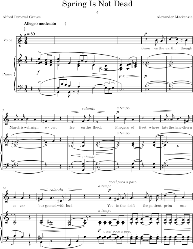 Spring Is Not Dead (Spring Songs, Op.44) - Mackenzie — first page preview