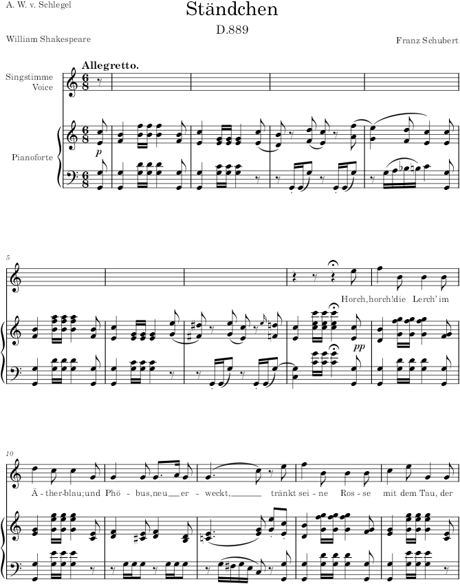 Ständchen - Schubert — first page preview