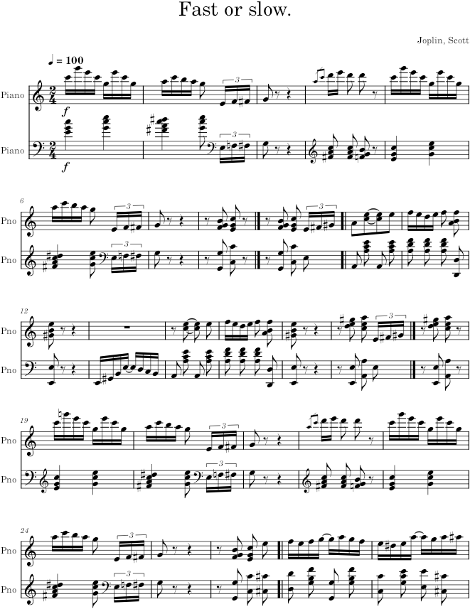 Stoptime Rag - Joplin — first page preview