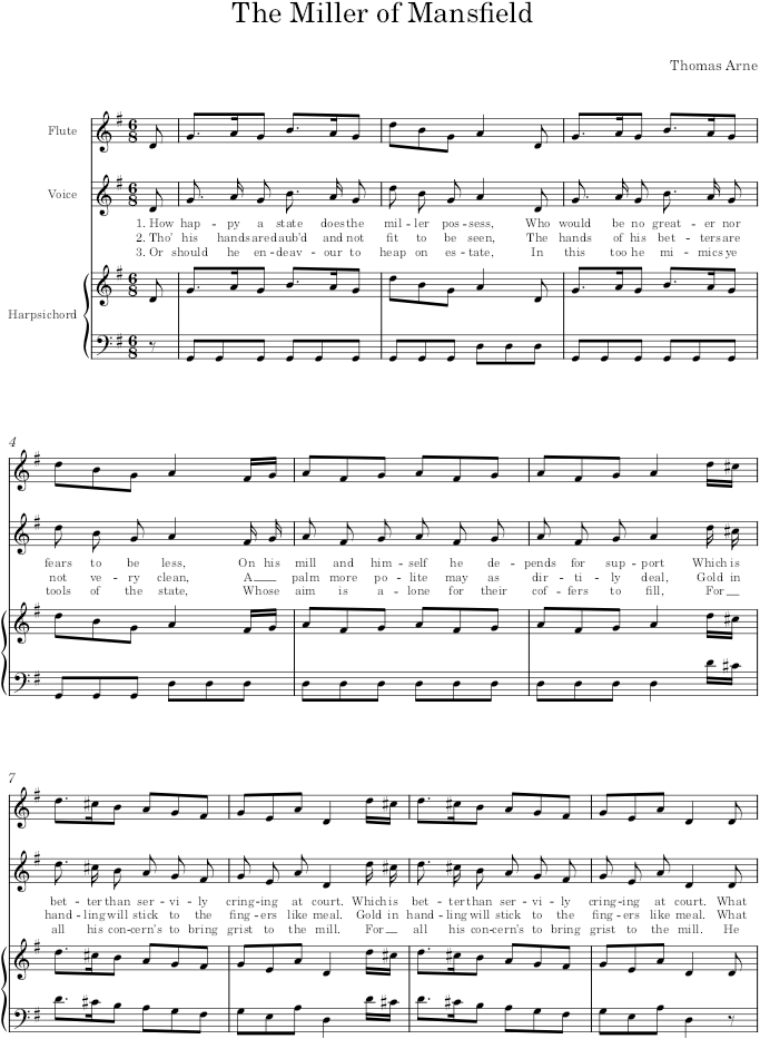 The Miller of Mansfield - Arne — first page preview