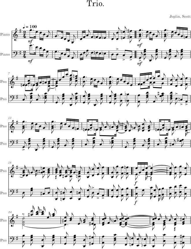 The Paragon Rag - Joplin — first page preview