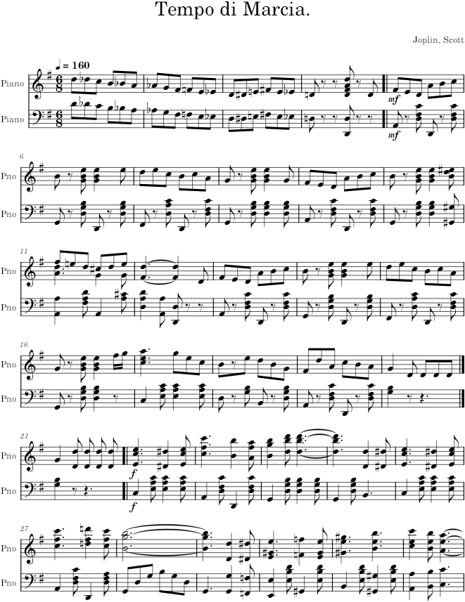 The Rose-bud March - Joplin — first page preview