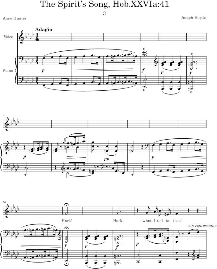 The Spirit’s Song, Hob.XXVIa41 (10 Canzonets) - Haydn — first page preview