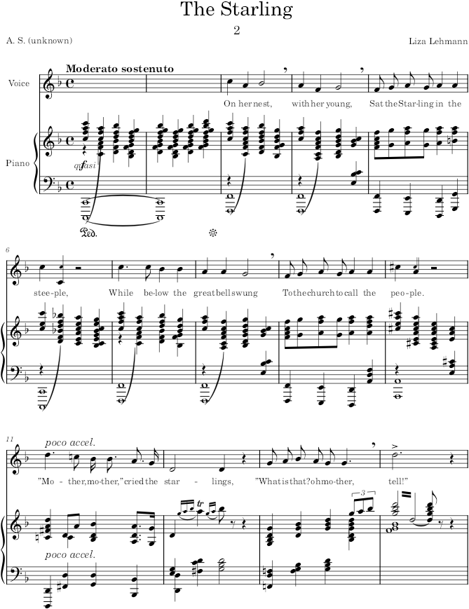 The Starling (Bird Songs) - Lehmann — first page preview