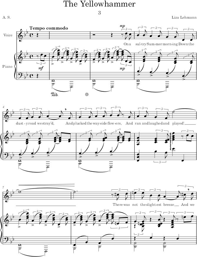 The Yellowhammer (Bird Songs) - Lehmann — first page preview