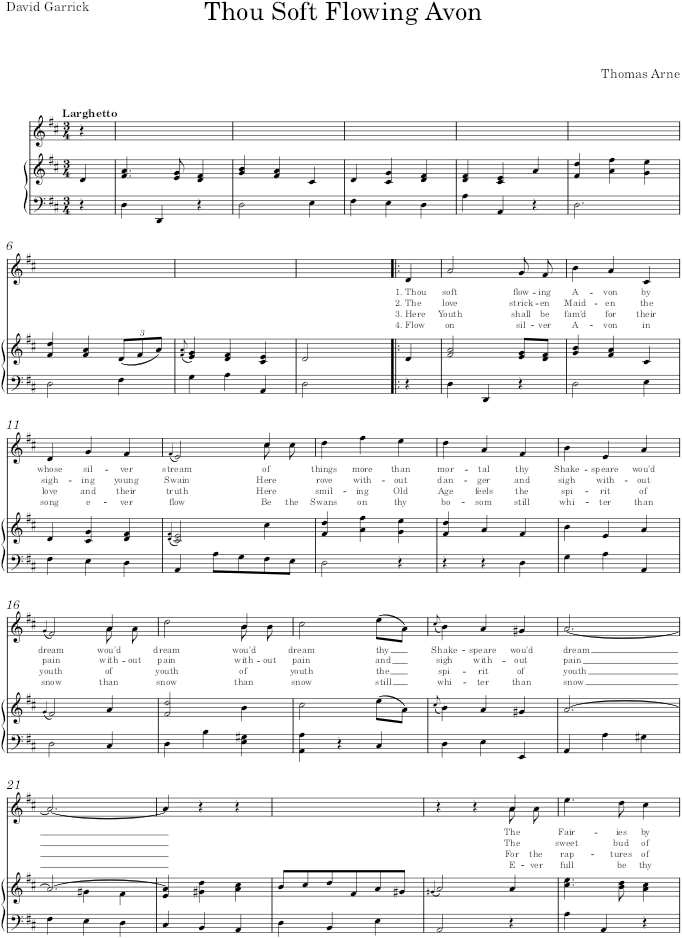 Thou Soft Flowing Avon - Arne — first page preview