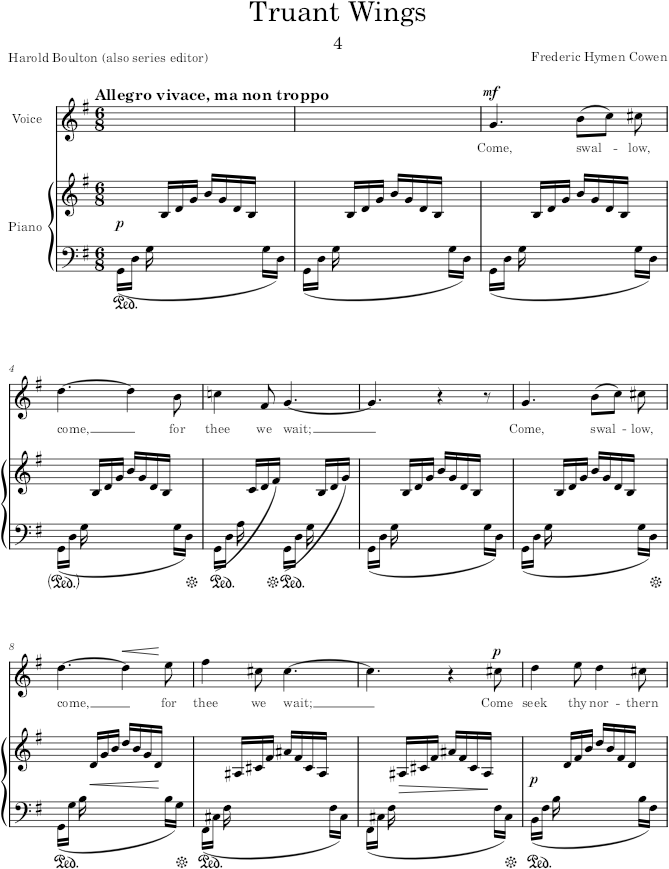 Truant Wings (12 New Songs) - Boulton — first page preview