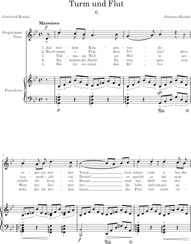 Turm und Flut (6 Lieder, Op.19) - Kinkel — first page preview