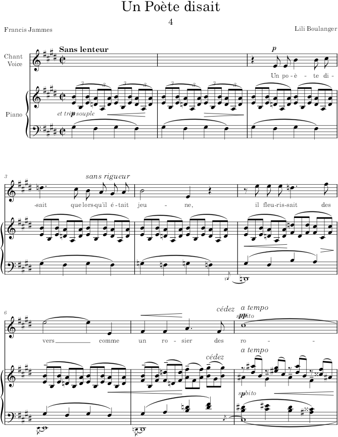 Un poète disait (Clairières dans le ciel) - Boulanger — first page preview