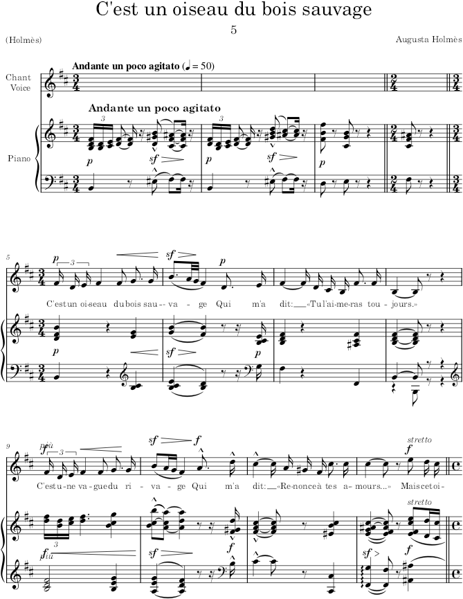Vingt Mélodies (Mélodies) - Holmès — first page preview