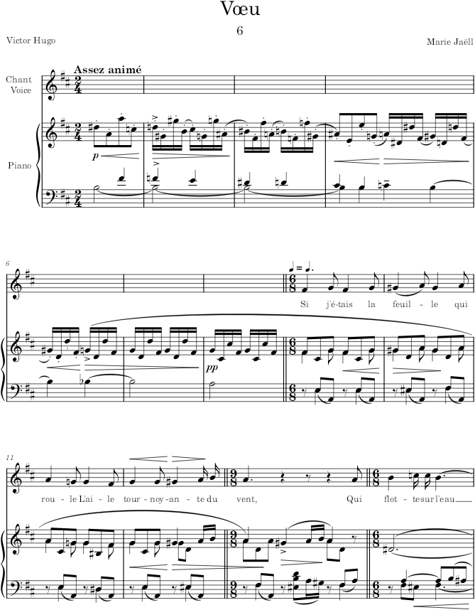 Vœu (Les Orientales) - Jaëll — first page preview