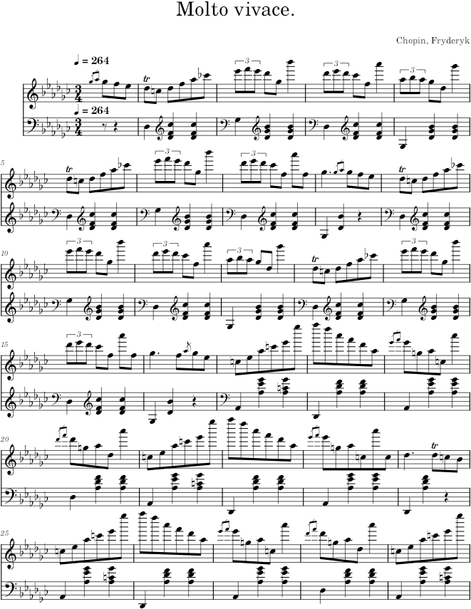 Waltz Op. 70, No. 1 - Chopin — first page preview