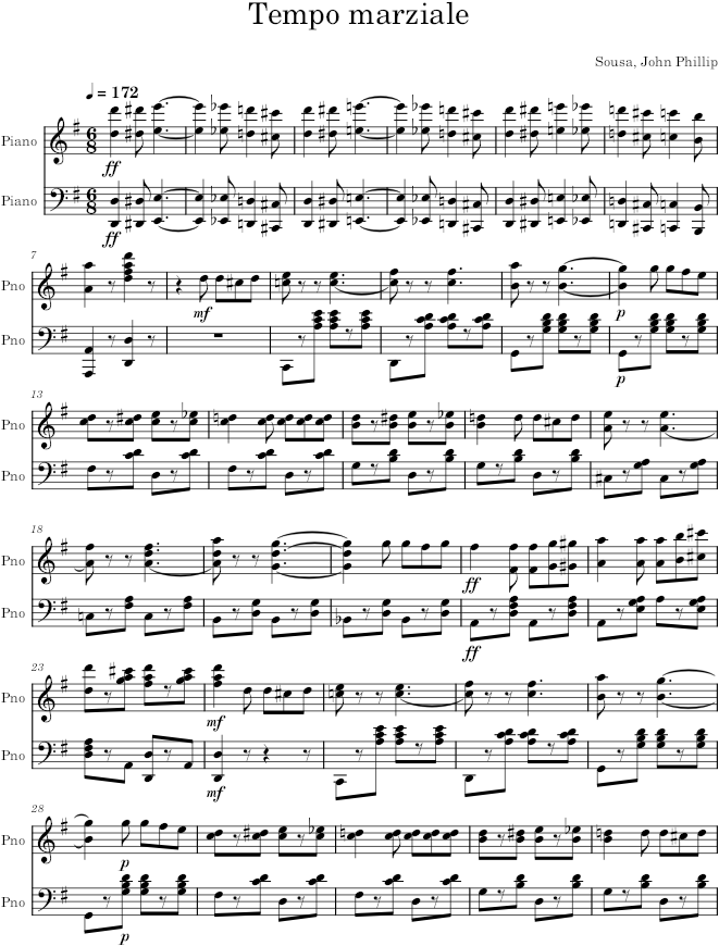 Washington Post March - Sousa — first page preview