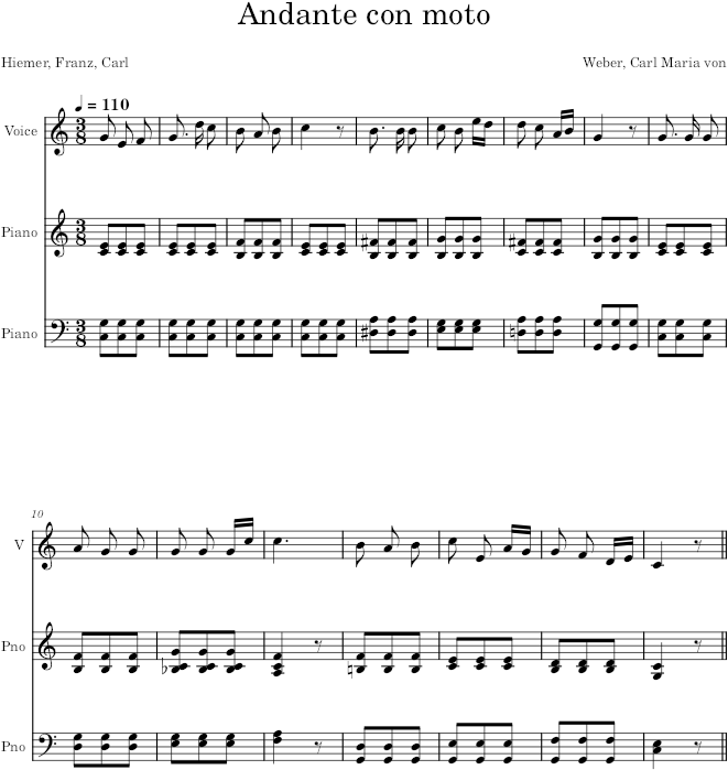 Wiegenlied - Weber — first page preview