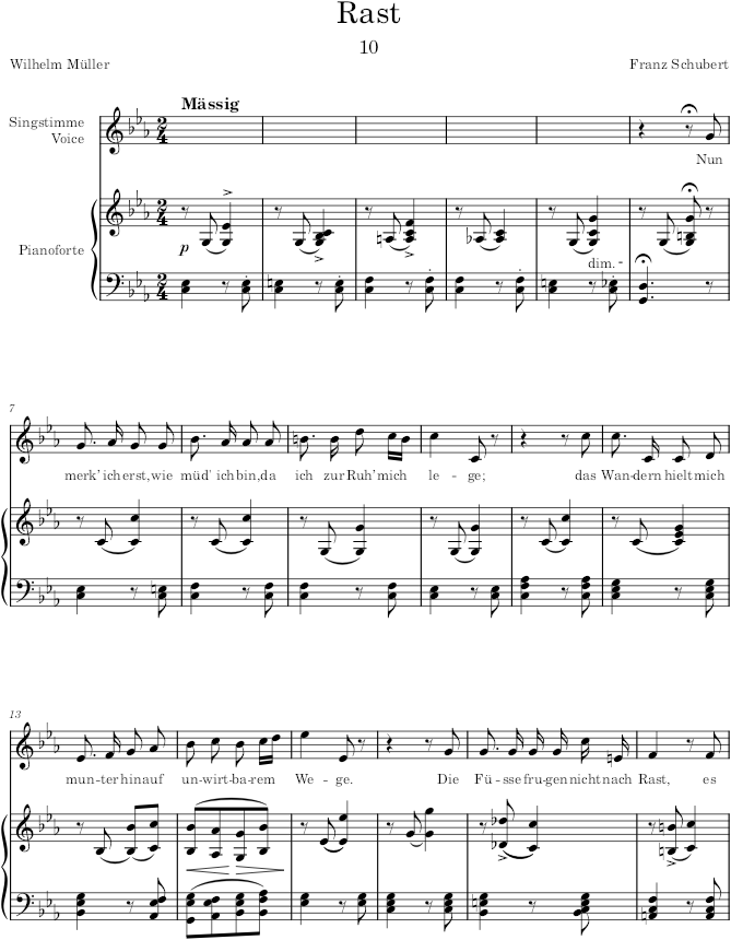 Winterreise, D.911 - Schubert — first page preview