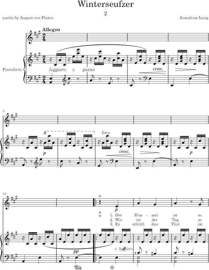 Winterseufzer (6 Lieder, Op.25) - Lang — first page preview